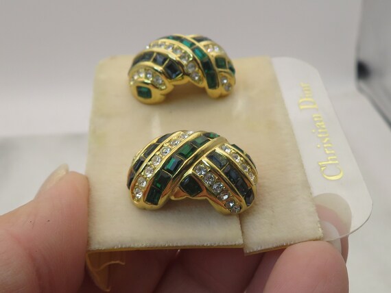 Vintage Christian Dior Clip Earrings. Mint on Card - image 3