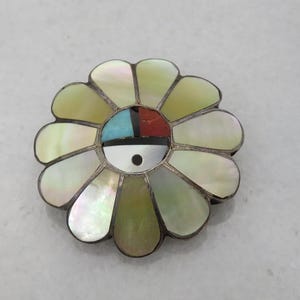 【ヴィンテージ】ズニ　ローズカラバザ　マルチカラーインレイ　ブレス＆リングセット ヴィンテージ】ズニローズカラバザマルチカラーインレイブレス