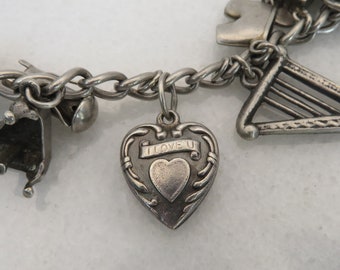 ヴィンテージ アンティーク チャーム ブレスレット。44 グラム