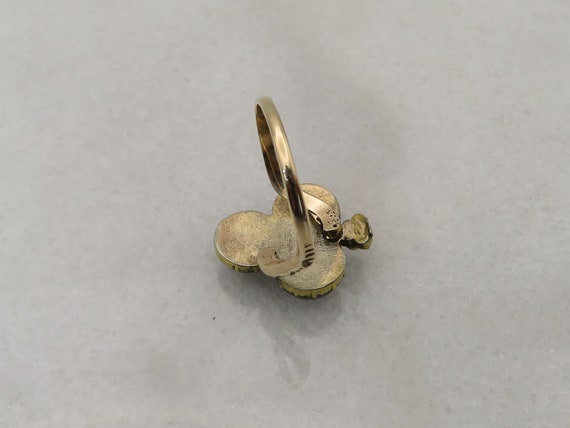 Antique 14k Garnet Clover Seed Pearl Ring size 6.… - image 5