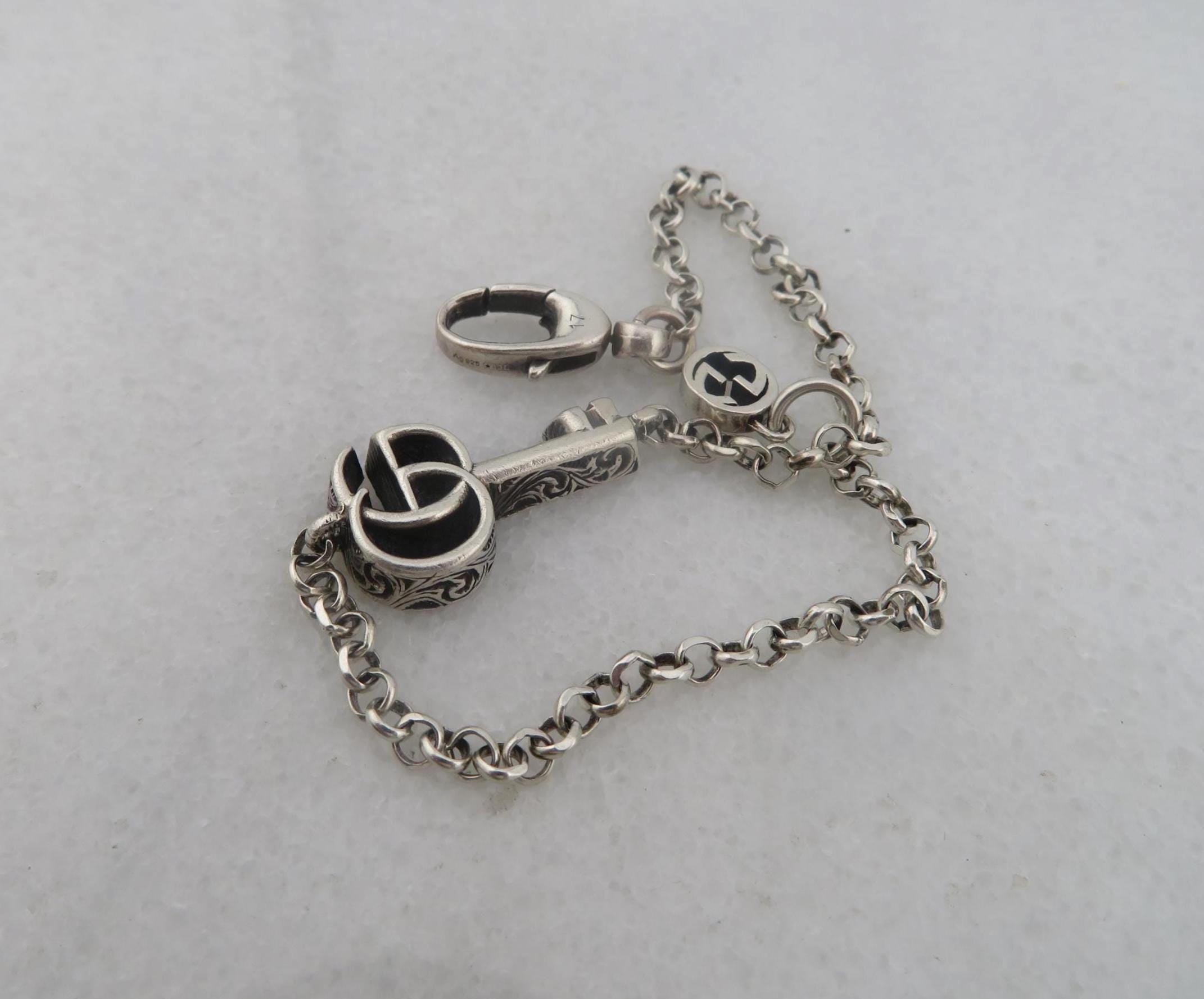 Gucci Link Vintage Sterling Silver Bracelet - Etsy