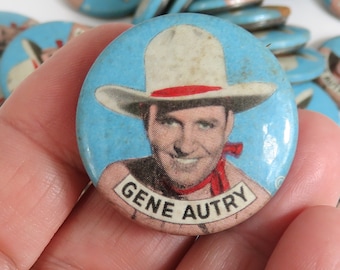 Gene Autry 50's Pinback Buttons Estate Find.