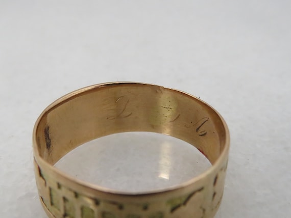 Antique 14k Lucky Clover Band Ring. sz 7. - image 3