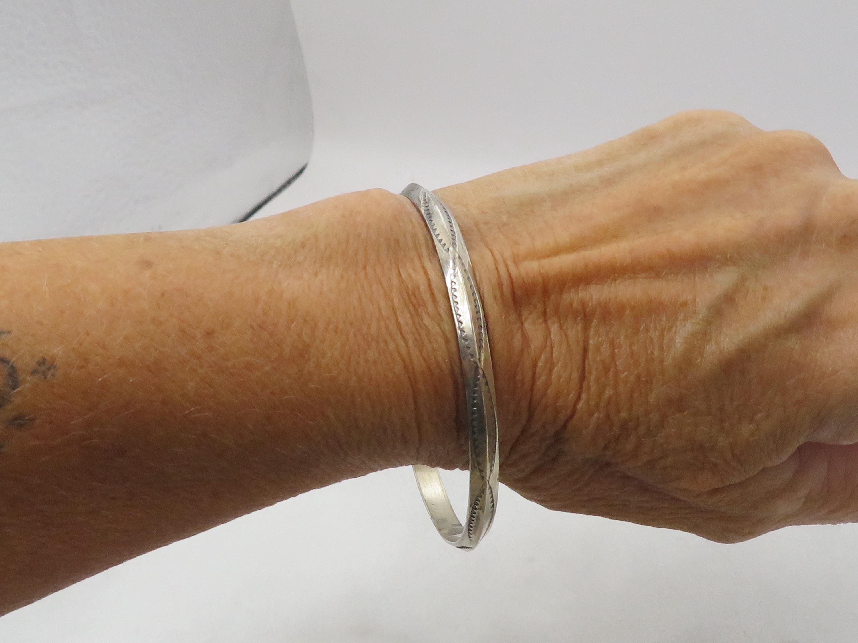 Vintage Tahe Sterling Silver Navajo Bangle Bracelet. - Etsy Vintage Tahe Sterling Silver Navajo Bangle Bracelet. - Etsy