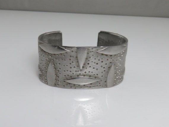 Vintage 60's Modernist Mix Metal Cuff Bracelet. - image 5