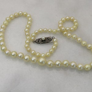 Vintage Mikimoto Pearl Strand Graduated 17.5 Inches Necklace. - Etsy