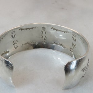 Great Vintage Navajo Sterling Silver Cuff Bracelet - Etsy