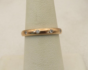 Vintage 14k Diamond Stacking Band Ring Size 6. - Etsy