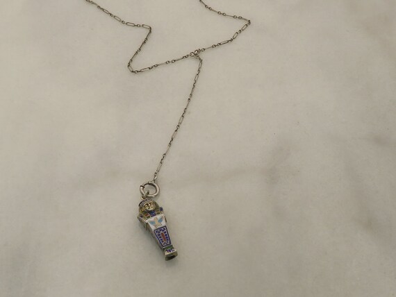 Antique Sterling Silver Egyptian Revival Mummy Pe… - image 7