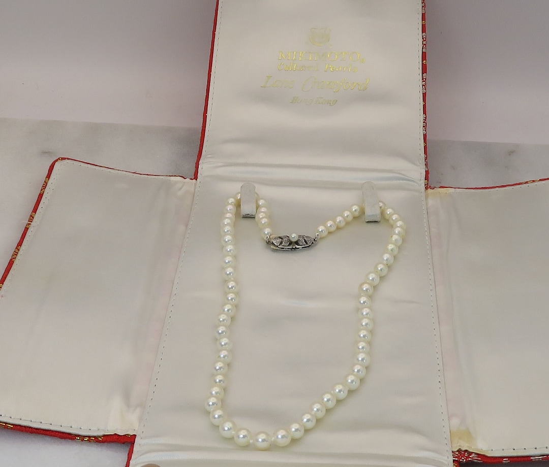 MIKIMOTO ヴィンテージ Vintage Mikimoto Pearl Strand Graduated 16.5 Inches Necklace