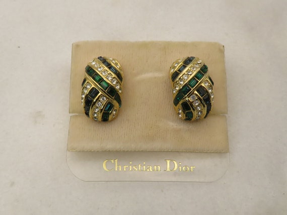 Vintage Christian Dior Clip Earrings. Mint on Card - image 1