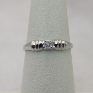 Vintage 14k Diamond Stacking Band Ring Size 6.