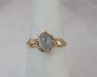 Victorian 14k Rose Gold Moonstone Ring sz 5.5.