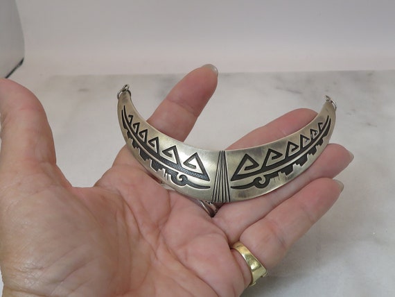 Vintage Navajo Sterling Silver Choker Necklace. - image 3