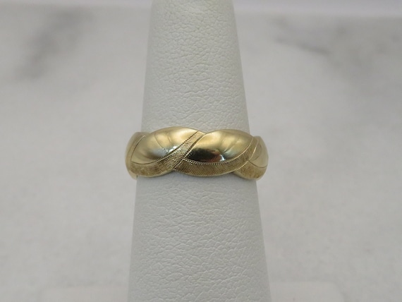 Antique 14k Wide Wedding Band Ring 5.75. by Heart… - image 1