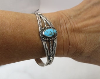 Vintage Tahe Sterling Silver Navajo Bangle Bracelet. - Etsy