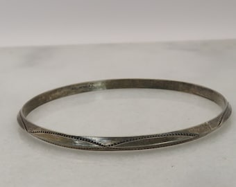 アクセサリー TAHE navajo bangle vintage W. Tahe Navajo Sterling Silver Unisex/Mens/Womens Bangle Bracelet