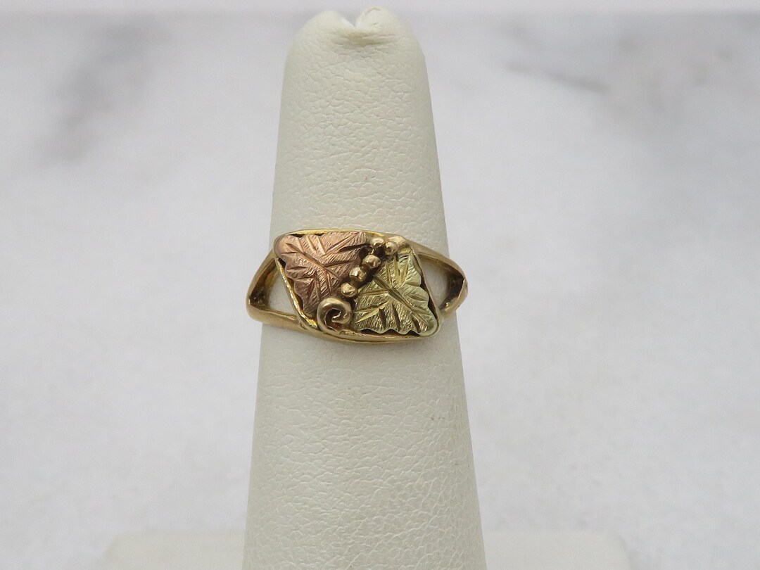 Vintage 12k 10K Black Hill Gold Ring Size 5. - Etsy
