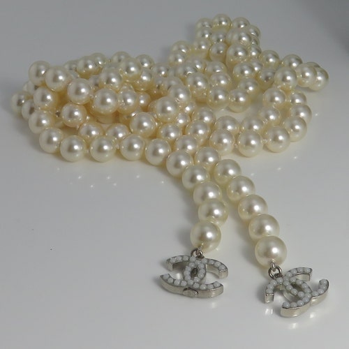 Buy Vintage Chanel Pearl Necklace Lariat Strand 57 Inchs. Online in India 