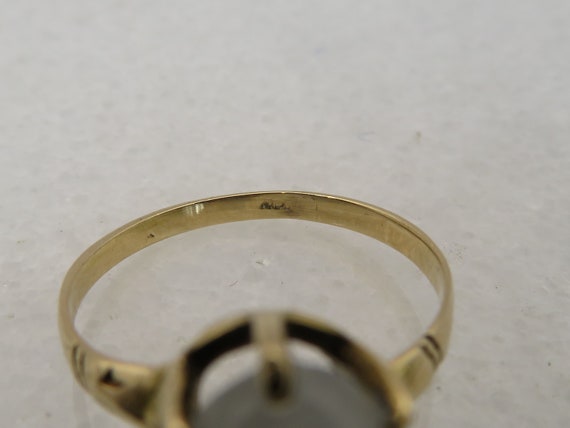 Antique 14k Yellow Gold Moonstone Ring sz 5.75. - image 5