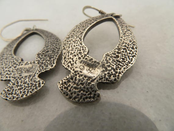 Vintage Sterling Silver Eagle Dangle Earrings. - image 4