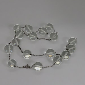 Art Deco Pools of Light Sterling Silver Necklace 28 inchs Long. immagine 1