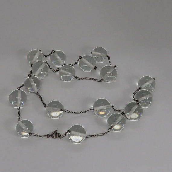 Art Deco Pools of Light Sterling Silver Necklace … - image 1