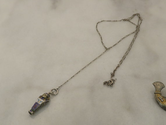 Antique Sterling Silver Egyptian Revival Mummy Pe… - image 2