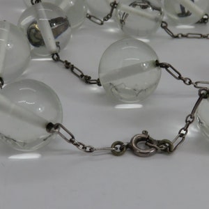 Art Deco Pools of Light Sterling Silver Necklace 28 inchs Long. image 3