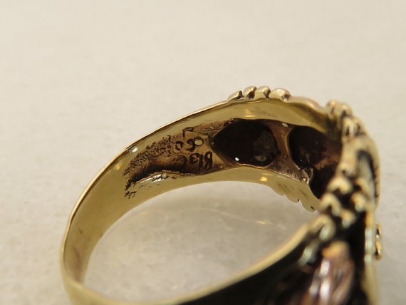 Vintage 12k Black Hills Gold Band Ring size 6. - image 7