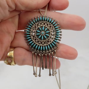 Turquoise Needlepoint Necklace - Etsy