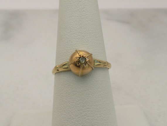 Antique 18k/14k French Diamond Ring sz 7.25. - image 1
