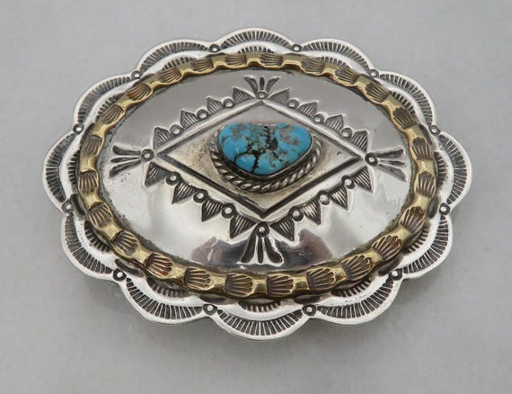Brutalist Vintage Native American Navajo Blue Diamond Turquoise Sterling Silver Bracelet Old Brutalist Vintage Native American Navajo Blue Diamond Turquoise Sterling Silver Bracelet Old