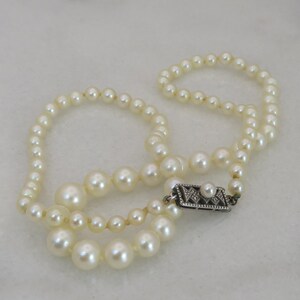 Vintage Mikimoto Pearl Strand Graduated 17 Inches Necklace. - Etsy