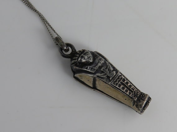 Egyptian Revival Sterling Silver Sarcophagus Mummy