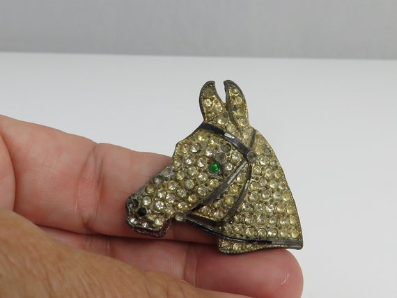 Art Deco Rhinestone Horse  Brooch Pin. - image 2