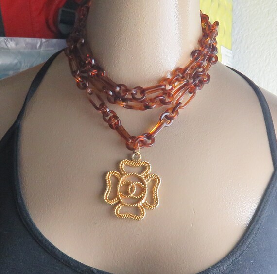 Vintage Chanel Long Chanel Necklace.