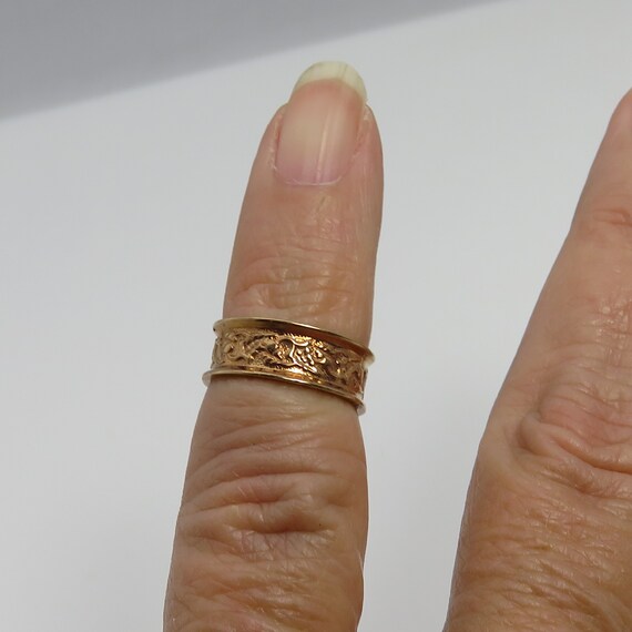 Antique 14k Wedding Band Ring Pinky Midi Ring Siz… - image 4