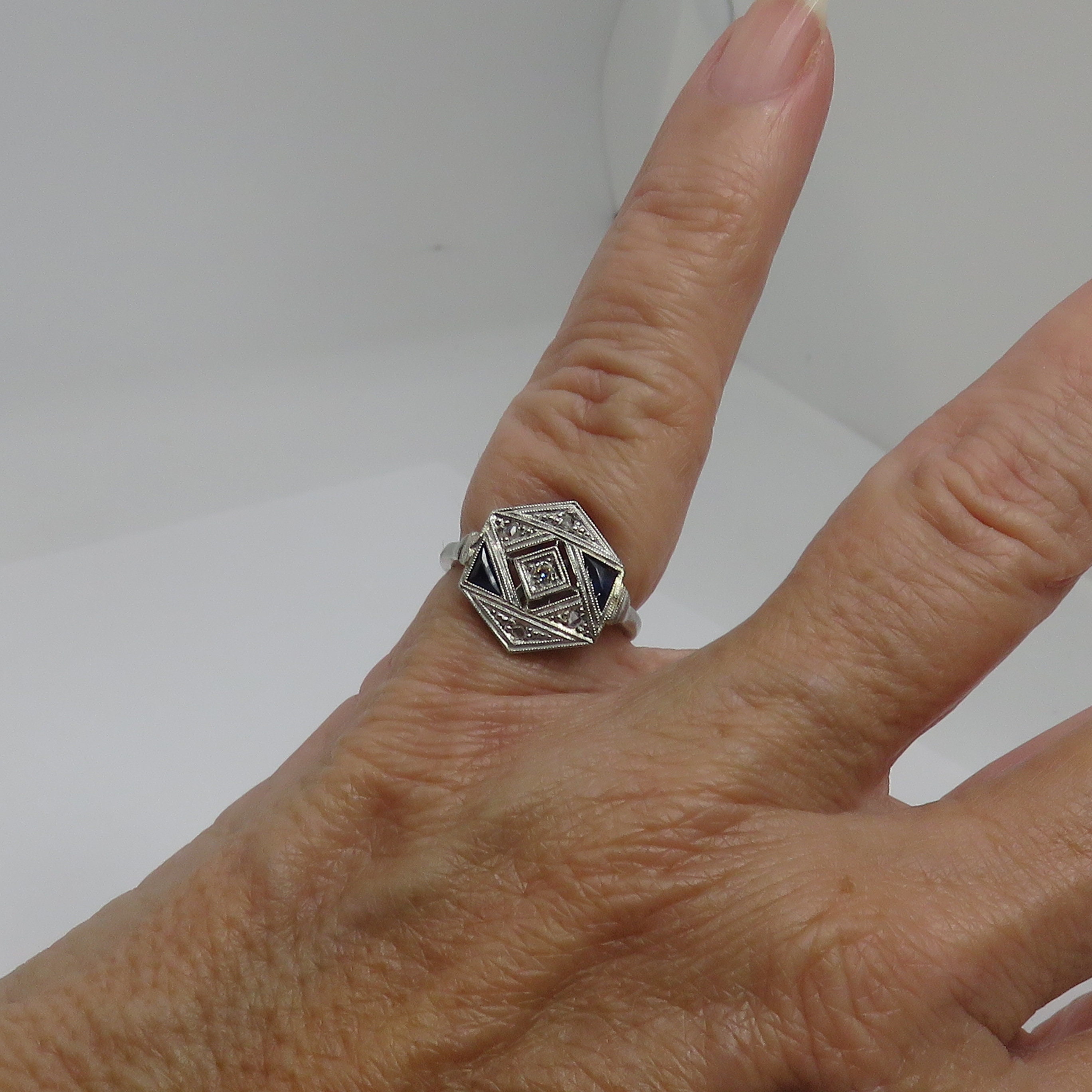 Art deco pinky ring best sale