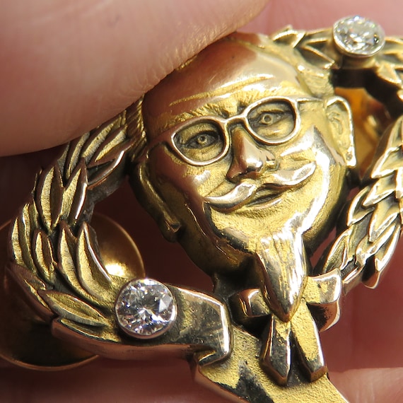 14k KFC Diamond Service Award Pin Colonel Sanders. - image 2