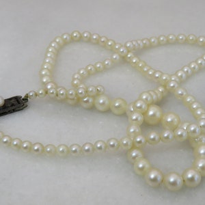 Vintage Mikimoto Pearl Strand Graduated 18 Inches Necklace. Original ...