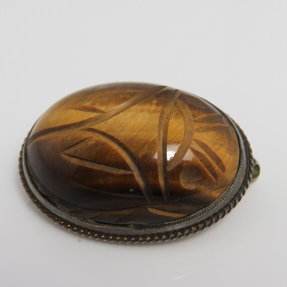 Vintage Sterling Silver Carved Scarab Beetle Pin