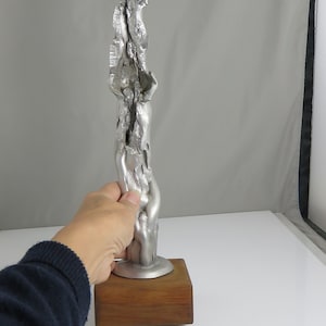Brutalist Abstract Sculpture Magnesium Mid Century Modern. Wonderful Unique  14 inchs.