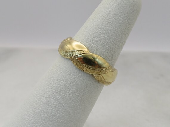 Antique 14k Wide Wedding Band Ring 5.75. by Heart… - image 2