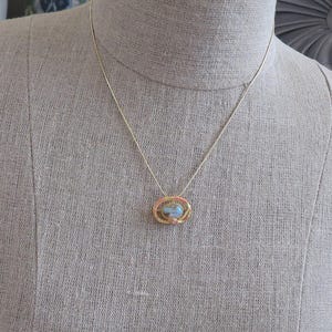 Art Nouveau 14k Enamel Diamond Opal Snake Pendant Necklace. image 3