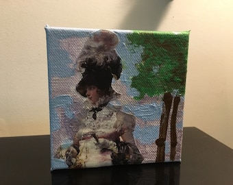 Arte de medios mixtos mini retrato de la señora en el verano por Giovanni boldini pintor italiano