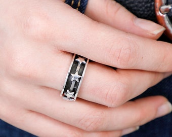 Sterling Silver Rings Festival Style Bohemian Jewellery Fidget Rings Jewellery Gypsy Rings Twister Rings Spinner Rings