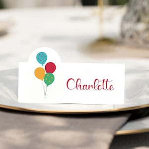 Segnaposto personalizzati per palloncini di compleanno, Segnaposto compleanno, Segnaposto, Segnaposto tenda, Segnaposto personalizzati, Compleanno speciale