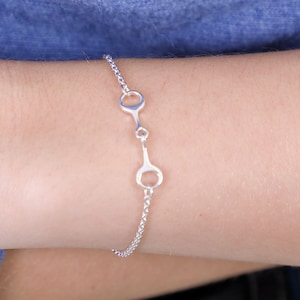 Horse bracelet, Snaffle Bit Sterling silver Equestrian Themed Delicate Bracelet, Horse necklace, snaffle bracelet, equestrian jewellery