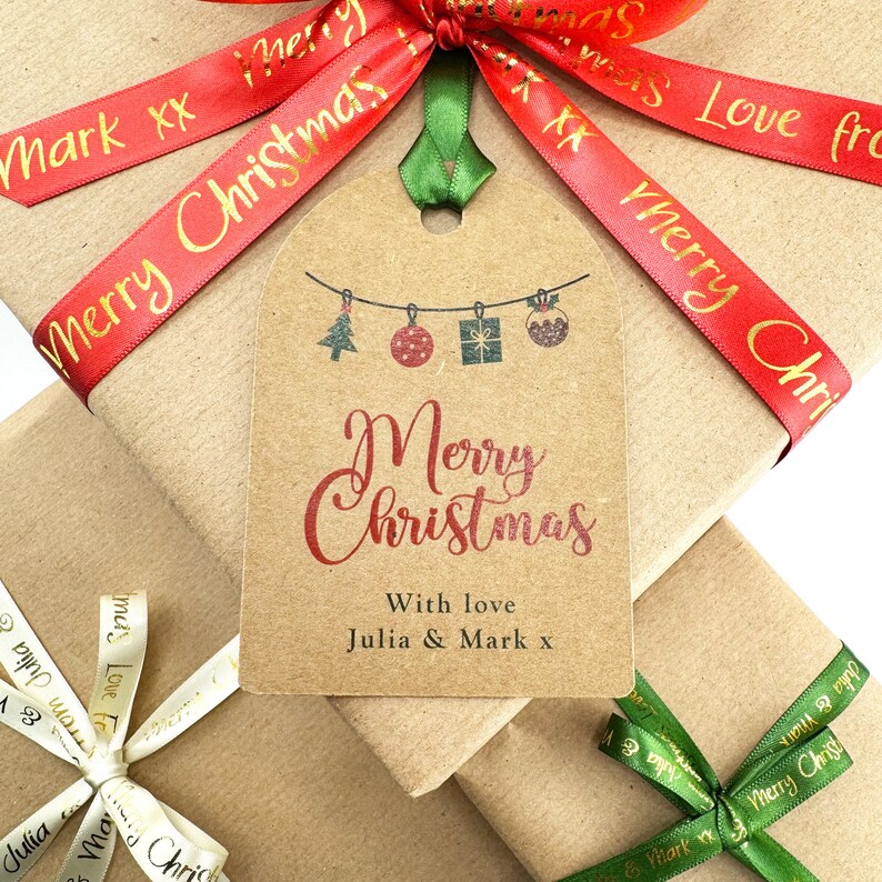 Christmas personalised gift tags, Christmas gift wrap, Christmas wrapping, custom gift tags, custom gift wrap image 3
